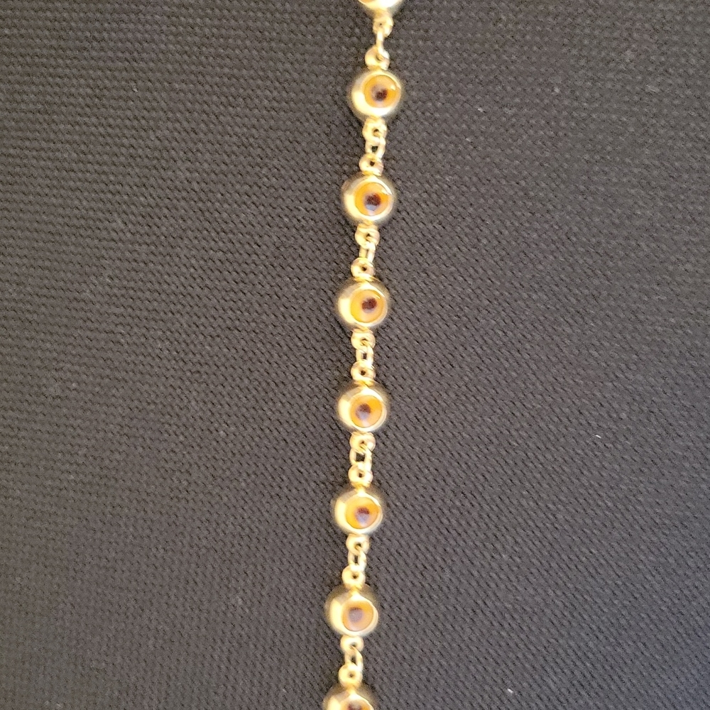 14kt gold evil eye bracelet